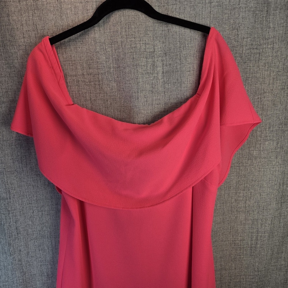 Charles Henry Nordstrom Tropical Pink‎ Off Shoulder Lined Medium Beach Sundress